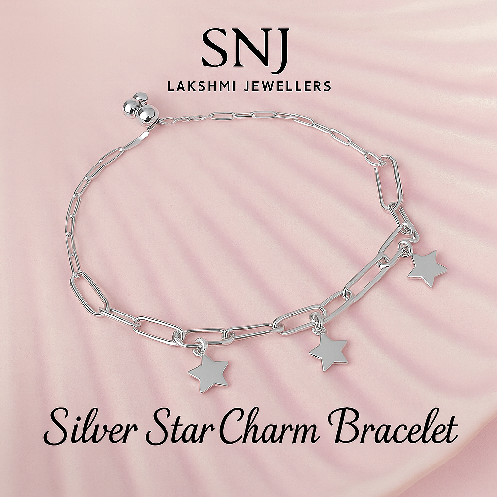 Silver Star Charm Bracelet