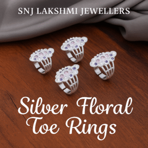 Silver Floral Toe Rings
