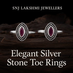 Elegant Silver Stone Toe Rings