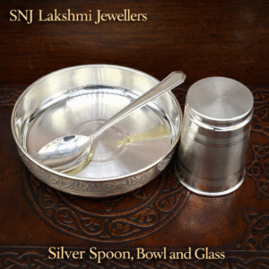 Silver Spoon Bowl and Glass