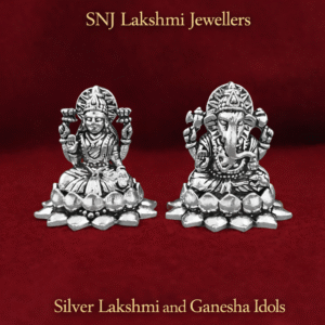 Silver Likshmi and Ganesha Idols