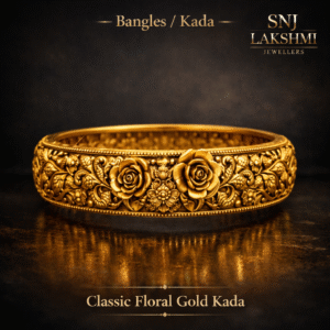 Classic Floral Gold Kada