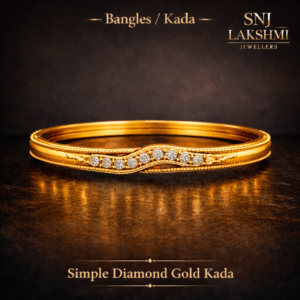 Simple Diamond Gold Kada