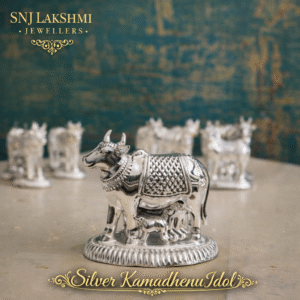 Silver Kamadhenu Idol