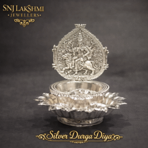 Silver Durga Diya