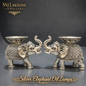 Silver Elephant Oil Lamps