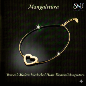 Women’s Modern Interlocked Heart Diamond Mangalsutra