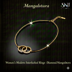 Women’s Modern Interlocked Rings Diamond Mangalsutra