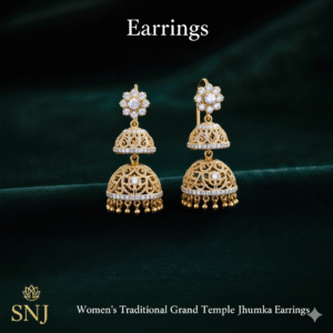 Womens Traditional Grand Temple Jhumka Earrings