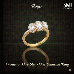 Women’s Three Stone Oval Diamond Ring