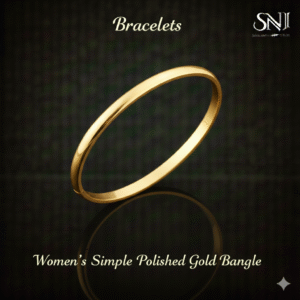 Women’s Simple Polished Gold Bracelet