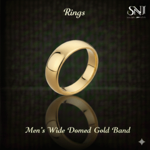Men’s Wide Domed Gold Band