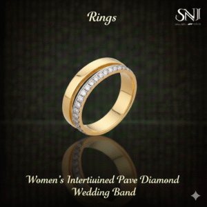 Women’s Intertwined Pavé Diamond Wedding Band