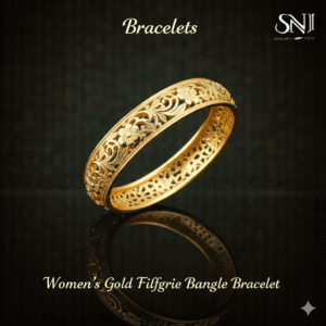 Women’s Gold Filigree Bangle Bracelet