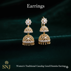 Women’s Traditional Cascading Gold Dimaka Earrings