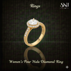 Women’s Pear Halo Diamond Ring