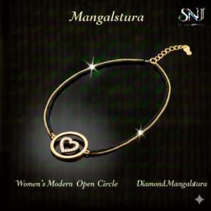 Women’s Modern Open Circle Diamond Mangalsutra
